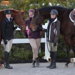 Stephanie and Daisy on left, Jade and Oscar on right, and Jess S. in the middle at the Thoroughbred Celebration Show in Nov 2012